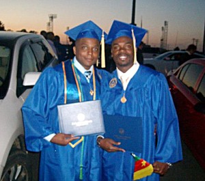 Cameron Sumlin and Glenn Muffih at graduation