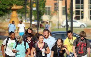 SAU students on first day of fall 2013 semester