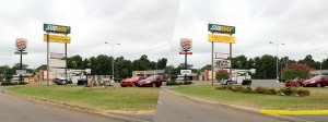 Main Street's University Plaza Shopping Center could see old signs replaced and landscaping spruced up through Making Magnolia Blossom.