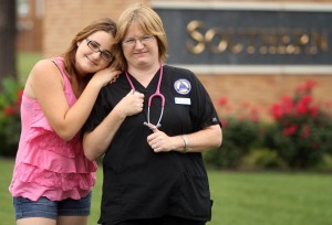 Deanna Sirmans with her daughter